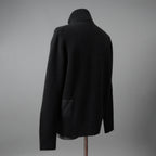 Ten c テンシー / MAGLIERIA MAGLIA APERTA / BRUSHED STRETCH WOOL / ウール ニット ジップアップジャケット / size 50 (BLACK)