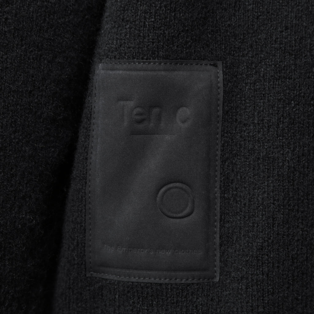 Ten c テンシー / MAGLIERIA MAGLIA APERTA / BRUSHED STRETCH WOOL / ウール ニット ジップアップジャケット / size 50 (BLACK)