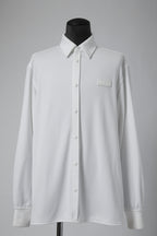 良品 VALENTINO ヴァレンティノ / ラバーロゴ スナップボタン ジャージ 長袖シャツ / ルーズフィット / WV3CIK057G0 / size 44 (WHITE)