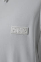 良品 VALENTINO ヴァレンティノ / ラバーロゴ スナップボタン ジャージ 長袖シャツ / ルーズフィット / WV3CIK057G0 / size 44 (WHITE)