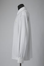 良品 VALENTINO ヴァレンティノ / ラバーロゴ スナップボタン ジャージ 長袖シャツ / ルーズフィット / WV3CIK057G0 / size 44 (WHITE)
