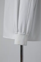 良品 VALENTINO ヴァレンティノ / ラバーロゴ スナップボタン ジャージ 長袖シャツ / ルーズフィット / WV3CIK057G0 / size 44 (WHITE)