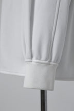 良品 VALENTINO ヴァレンティノ / ラバーロゴ スナップボタン ジャージ 長袖シャツ / ルーズフィット / WV3CIK057G0 / size 44 (WHITE)