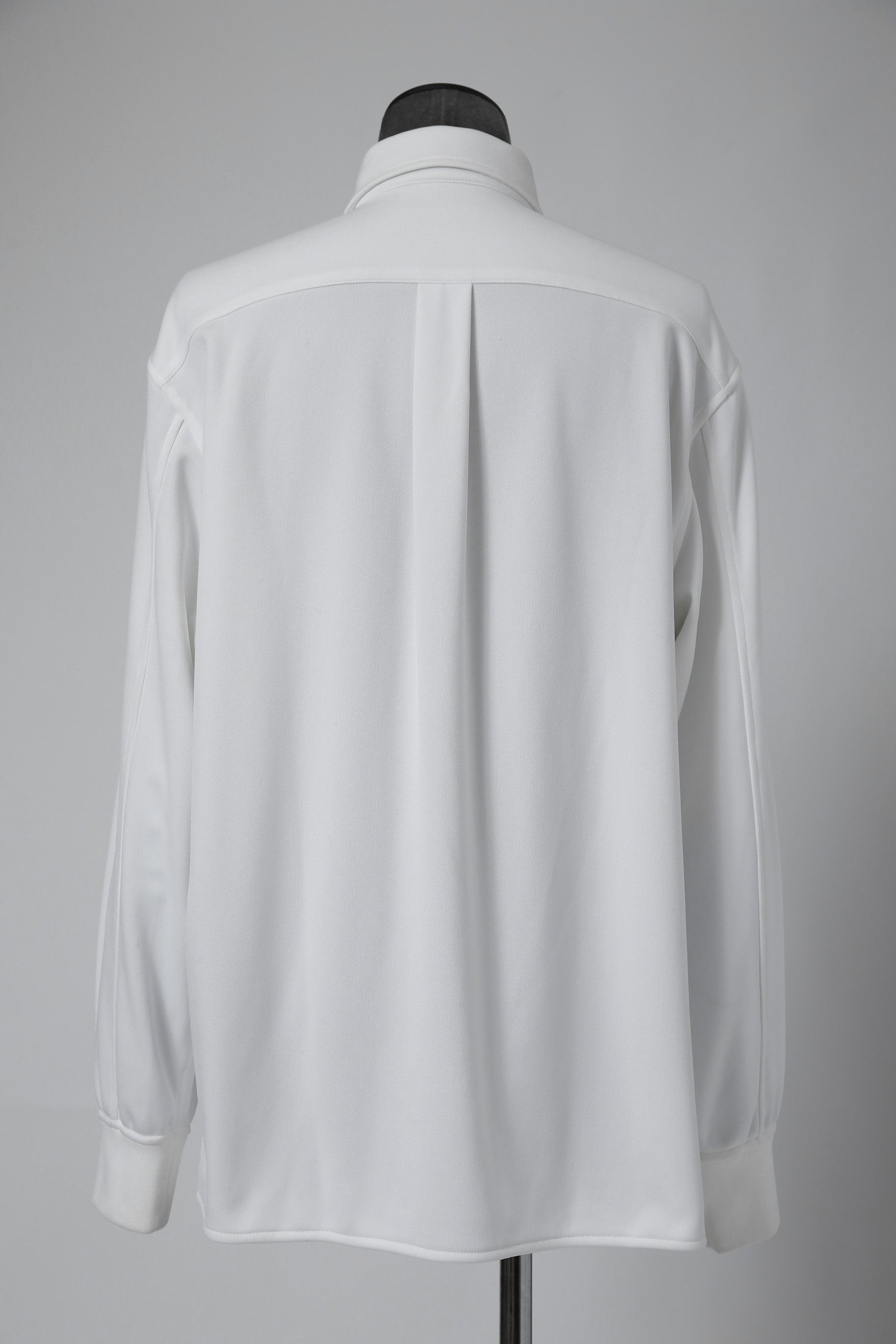良品 VALENTINO ヴァレンティノ / ラバーロゴ スナップボタン ジャージ 長袖シャツ / ルーズフィット / WV3CIK057G0 / size 44 (WHITE)