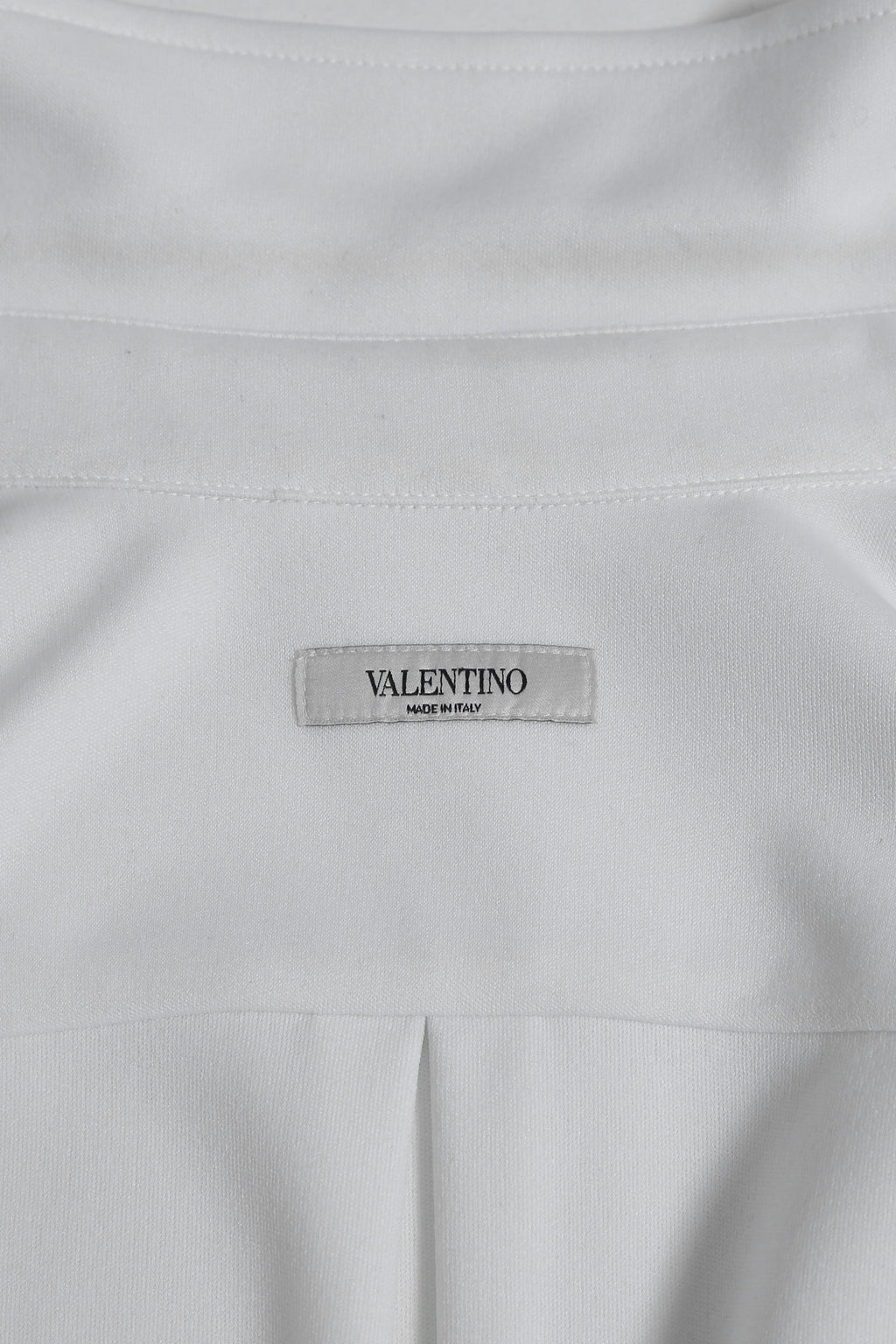 良品 VALENTINO ヴァレンティノ / ラバーロゴ スナップボタン ジャージ 長袖シャツ / ルーズフィット / WV3CIK057G0 / size 44 (WHITE)
