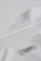 良品 VALENTINO ヴァレンティノ / ラバーロゴ スナップボタン ジャージ 長袖シャツ / ルーズフィット / WV3CIK057G0 / size 44 (WHITE)