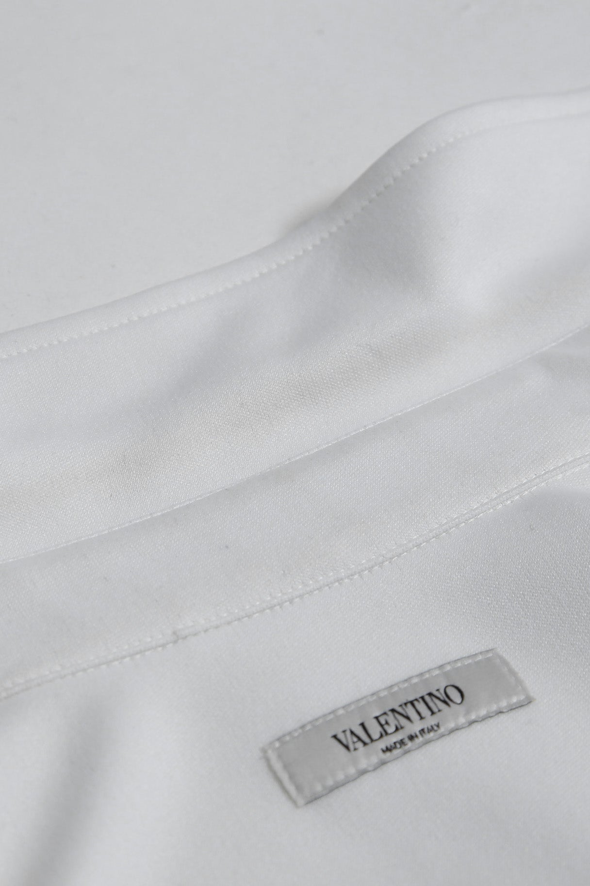 良品 VALENTINO ヴァレンティノ / ラバーロゴ スナップボタン ジャージ 長袖シャツ / ルーズフィット / WV3CIK057G0 / size 44 (WHITE)