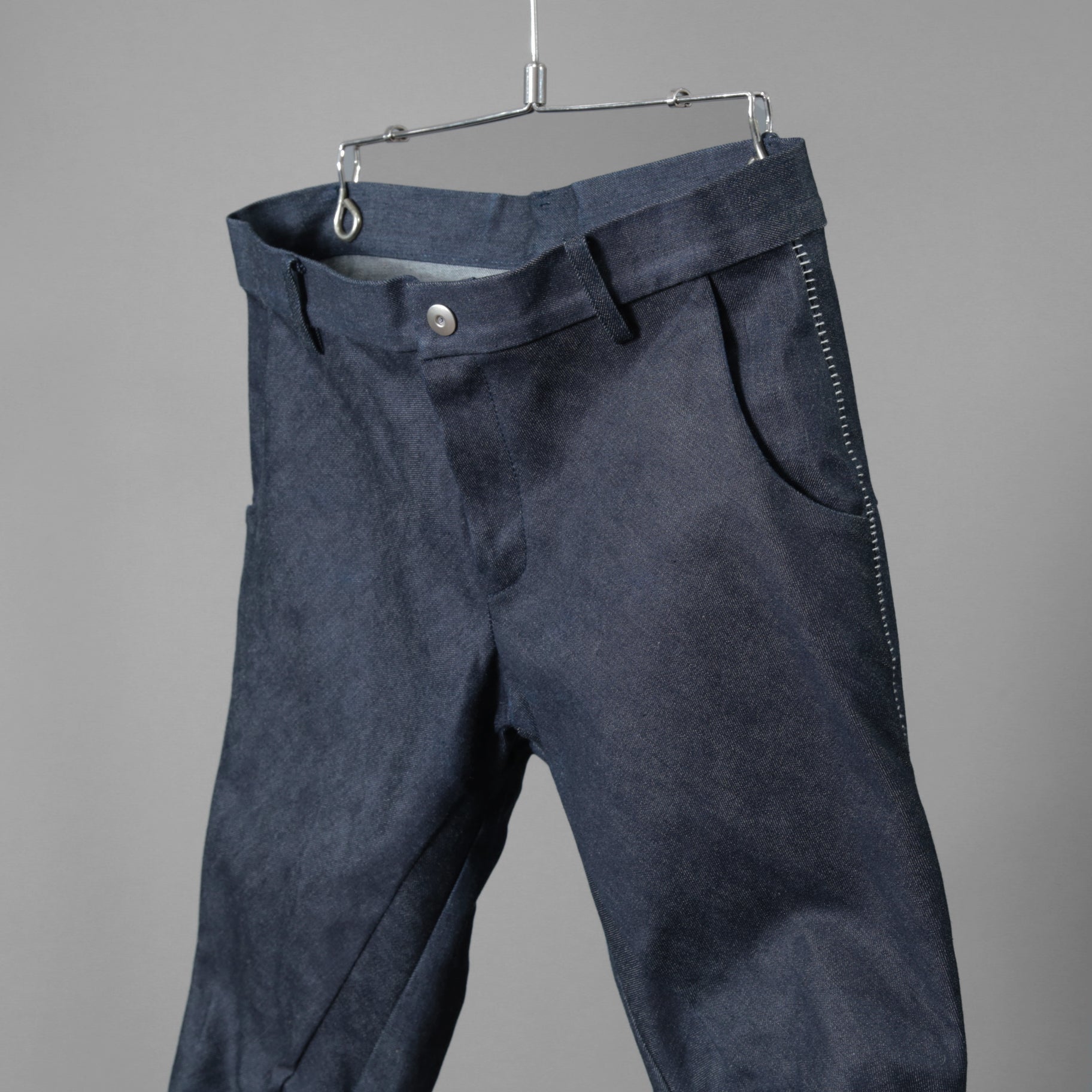 N/07 エヌゼロナナ / SPYRALPANT SLIM 13oz / SPANDEX-DENIM OVERLOCKED / スパイラルデニム / size 46 (INDIGO)