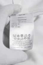 良品 VALENTINO ヴァレンティノ / ラバーロゴ スナップボタン ジャージ 長袖シャツ / ルーズフィット / WV3CIK057G0 / size 44 (WHITE)