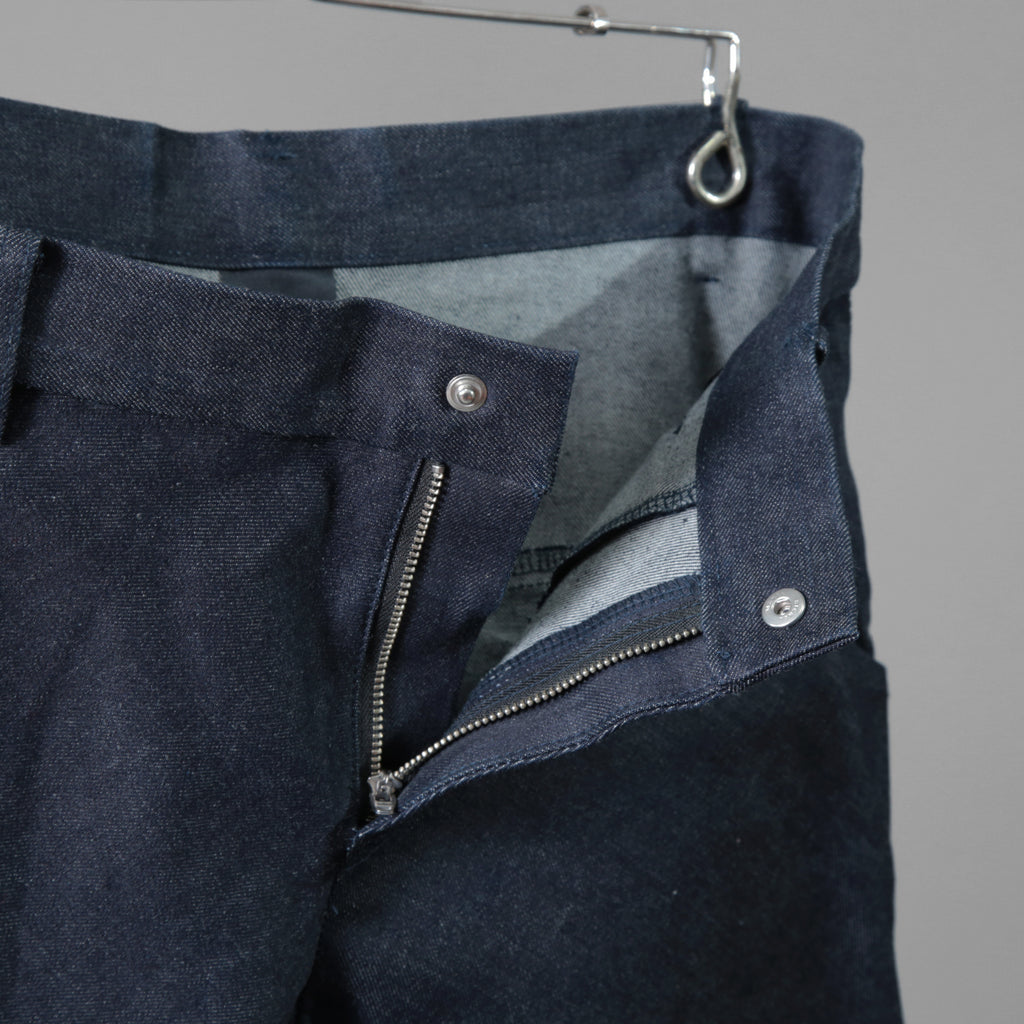 N/07 エヌゼロナナ / SPYRALPANT SLIM 13oz / SPANDEX-DENIM OVERLOCKED / スパイラルデニム / size 46 (INDIGO)