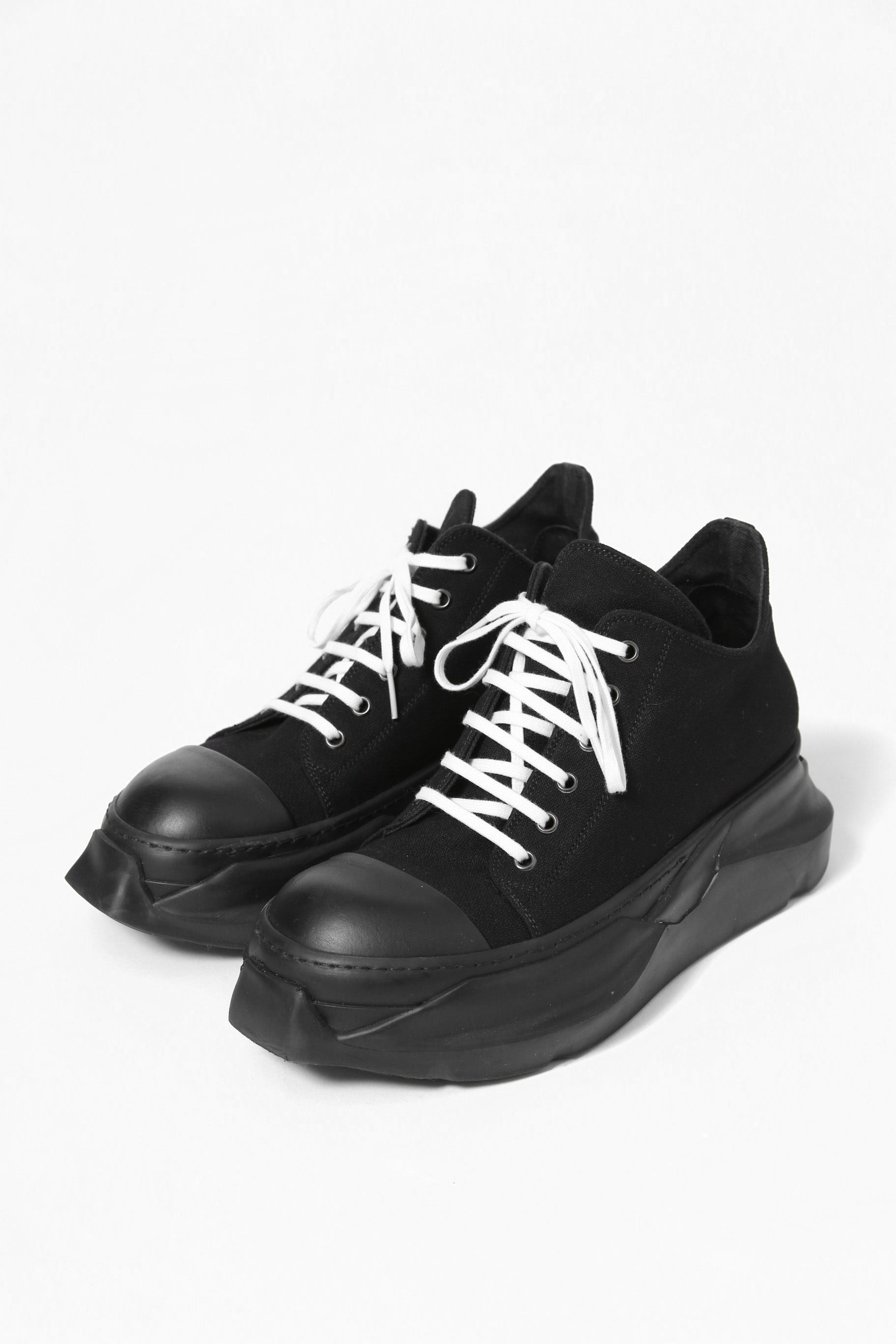 確実正規 Rick Owens DRKSHDW / 22SS アブストラクト ローカット スニーカー / ABSTRACT LOW SNEAKER / size 40 (25cm) ブラック×ホワイト