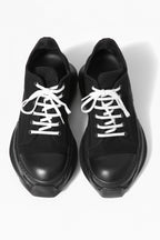確実正規 Rick Owens DRKSHDW / 22SS アブストラクト ローカット スニーカー / ABSTRACT LOW SNEAKER / size 40 (25cm) ブラック×ホワイト
