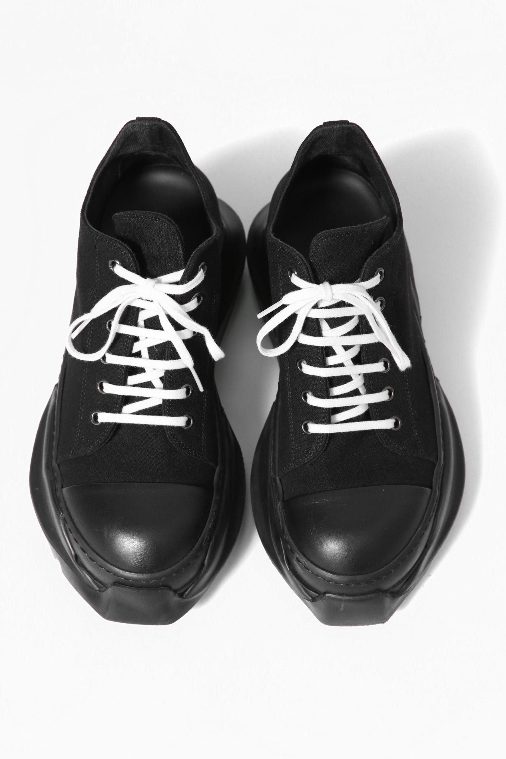 確実正規 Rick Owens DRKSHDW / 22SS アブストラクト ローカット スニーカー / ABSTRACT LOW SNEAKER / size 40 (25cm) ブラック×ホワイト
