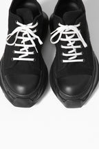 確実正規 Rick Owens DRKSHDW / 22SS アブストラクト ローカット スニーカー / ABSTRACT LOW SNEAKER / size 40 (25cm) ブラック×ホワイト