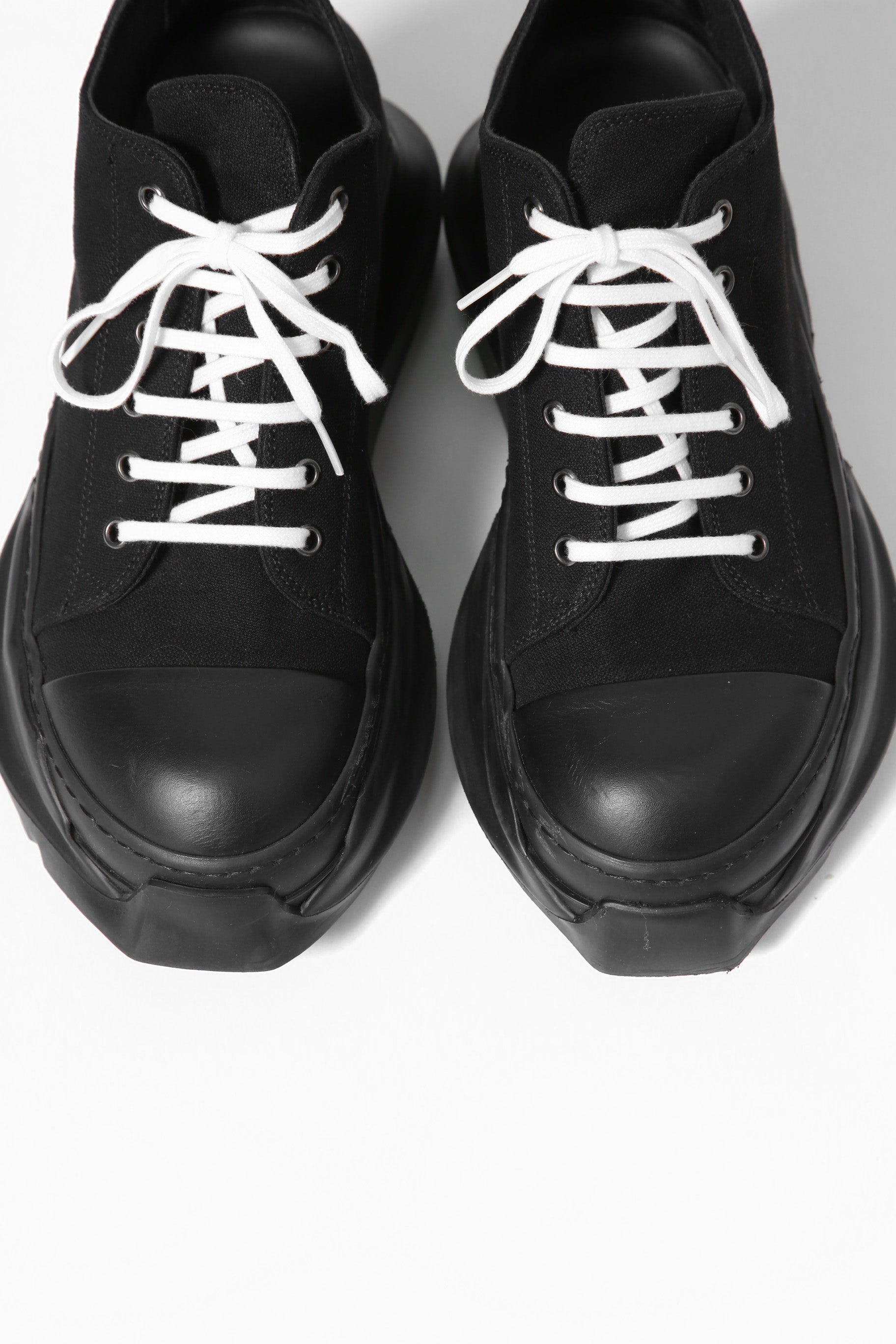 確実正規 Rick Owens DRKSHDW / 22SS アブストラクト ローカット スニーカー / ABSTRACT LOW SNEAKER / size 40 (25cm) ブラック×ホワイト