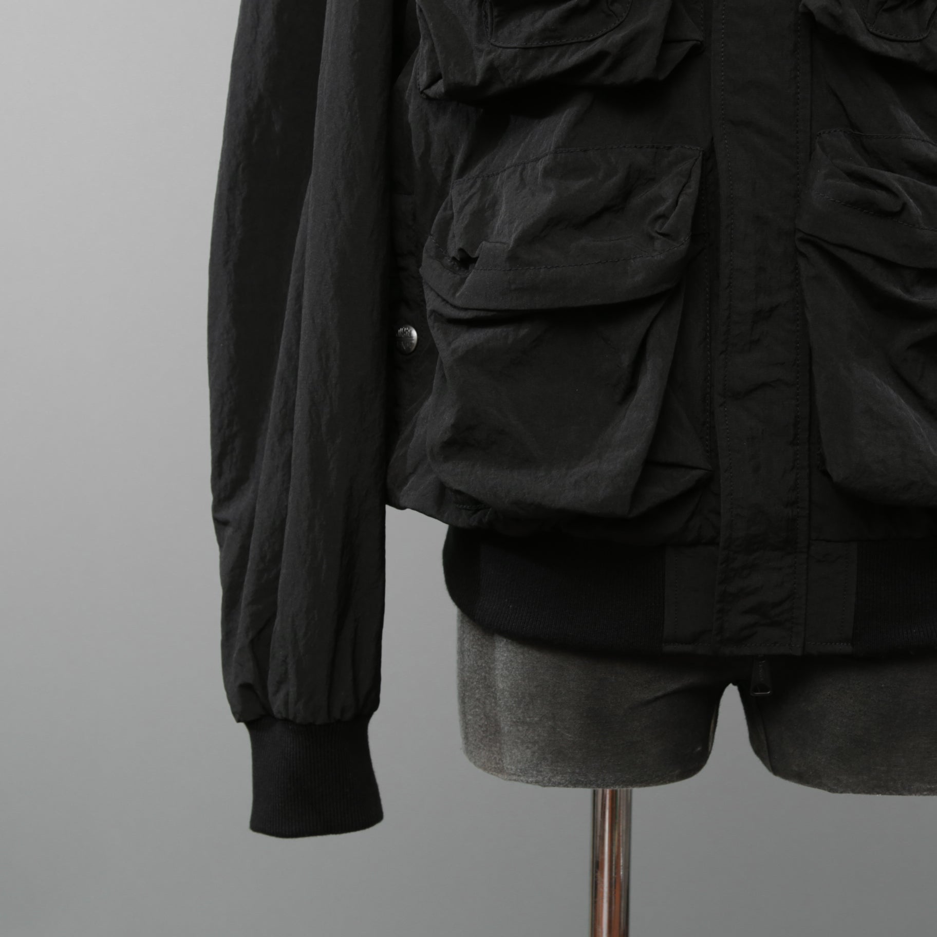 未使用 DIESEL ディーゼル / 23AW J-Stain-Short Jacket / マルチポケット ボンバー ジャケット / size 46 (BLACK)