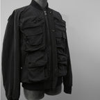 未使用 DIESEL ディーゼル / 23AW J-Stain-Short Jacket / マルチポケット ボンバー ジャケット / size 46 (BLACK)