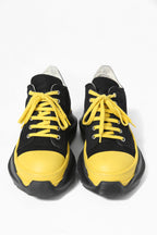 確実正規 Rick Owens DRKSHDW / 22SS アブストラクト ローカット スニーカー / ABSTRACT LOW SNEAKER / size 40 (25cm) ブラック×イエロー