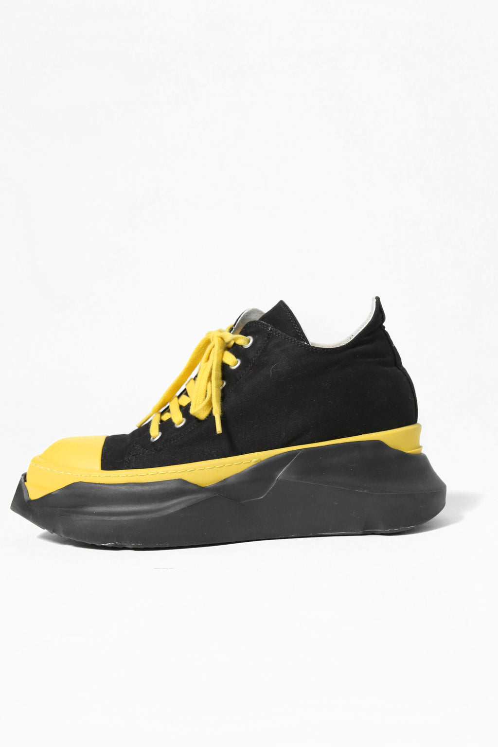 確実正規 Rick Owens DRKSHDW / 22SS アブストラクト ローカット スニーカー / ABSTRACT LOW SNEAKER / size 40 (25cm) ブラック×イエロー