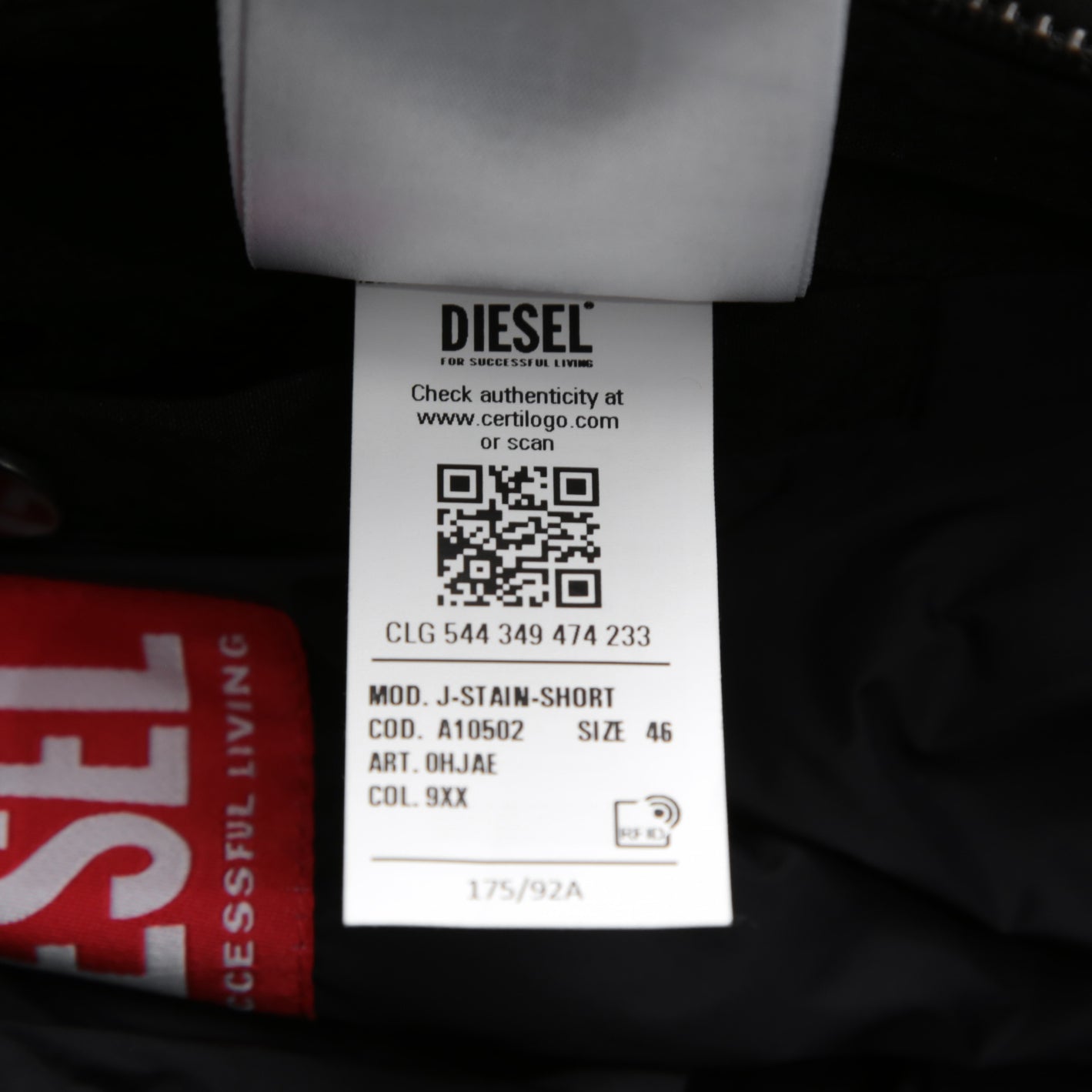 未使用 DIESEL ディーゼル / 23AW J-Stain-Short Jacket / マルチポケット ボンバー ジャケット / size 46 (BLACK)