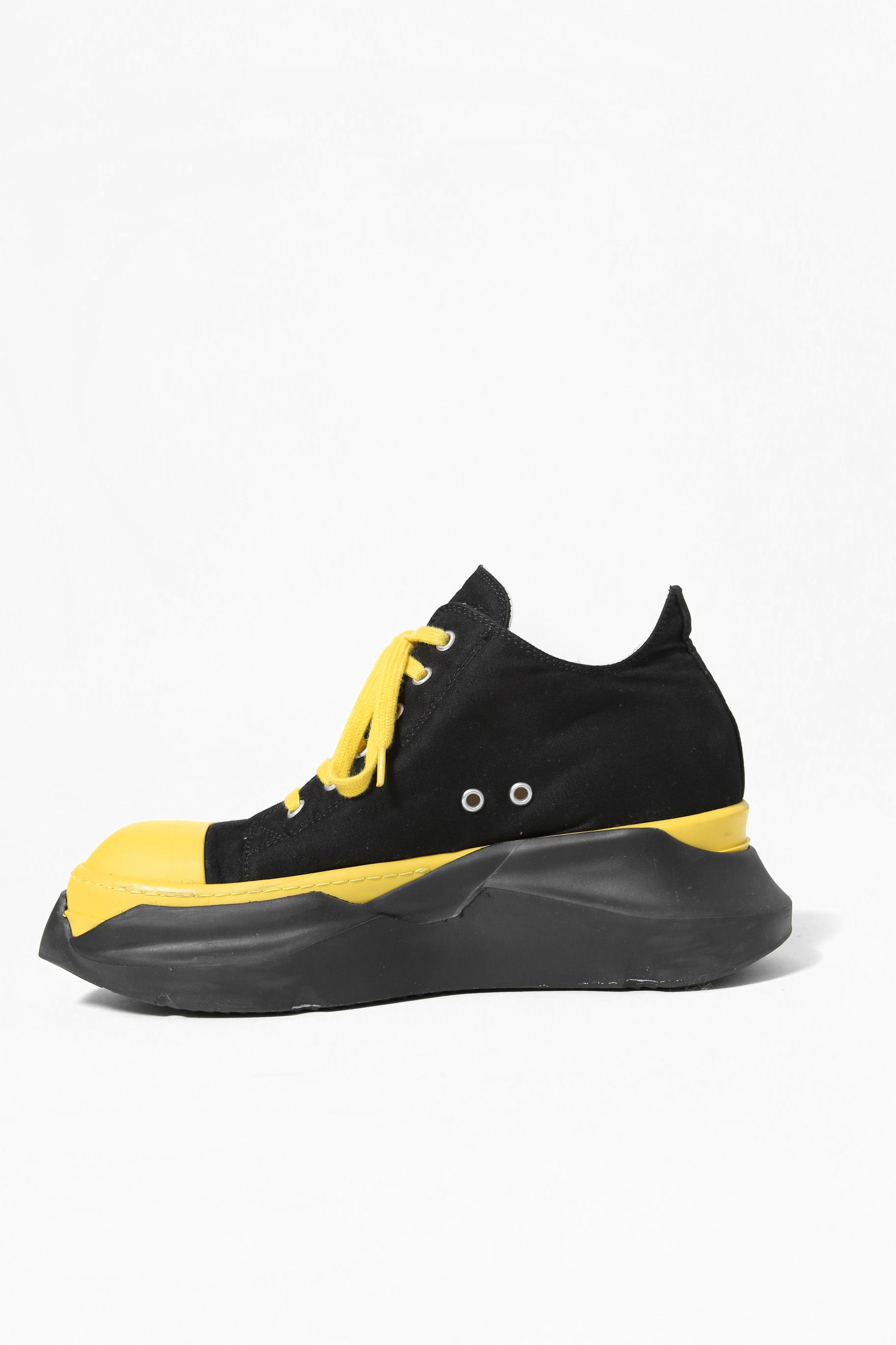 確実正規 Rick Owens DRKSHDW / 22SS アブストラクト ローカット スニーカー / ABSTRACT LOW SNEAKER / size 40 (25cm) ブラック×イエロー