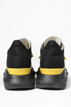 確実正規 Rick Owens DRKSHDW / 22SS アブストラクト ローカット スニーカー / ABSTRACT LOW SNEAKER / size 40 (25cm) ブラック×イエロー