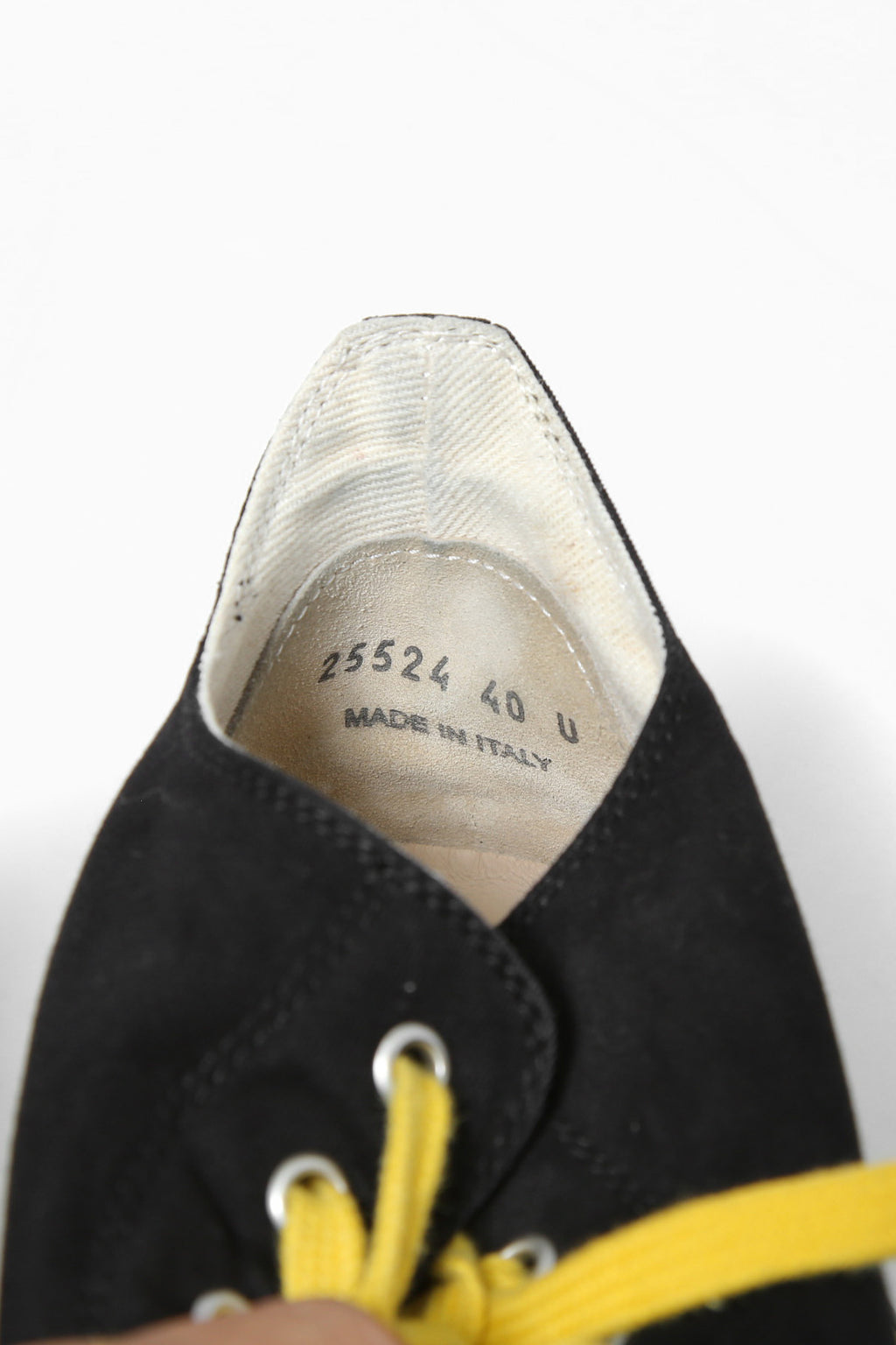 確実正規 Rick Owens DRKSHDW / 22SS アブストラクト ローカット スニーカー / ABSTRACT LOW SNEAKER / size 40 (25cm) ブラック×イエロー