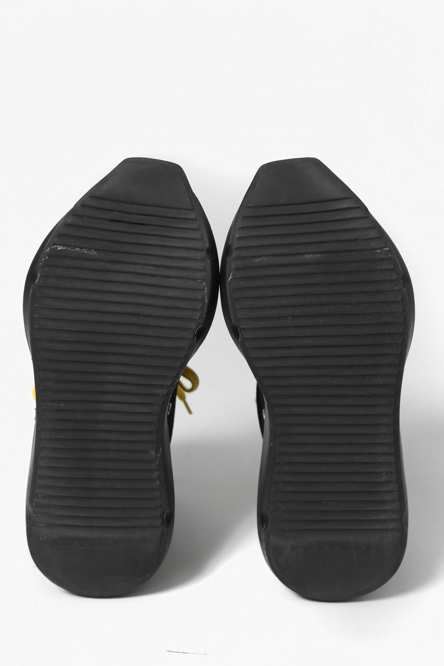 確実正規 Rick Owens DRKSHDW / 22SS アブストラクト ローカット スニーカー / ABSTRACT LOW SNEAKER / size 40 (25cm) ブラック×イエロー