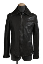 希少 新品 イサムカタヤマ バックラッシュ The LINE / イタリーカーフ 二段染め 襟付きブルゾン T-148 / size M (BLACK)