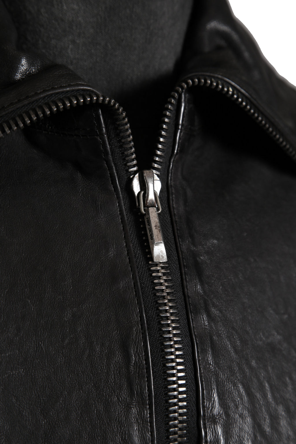 希少 新品 イサムカタヤマ バックラッシュ The LINE / イタリーカーフ 二段染め 襟付きブルゾン T-148 / size M (BLACK)