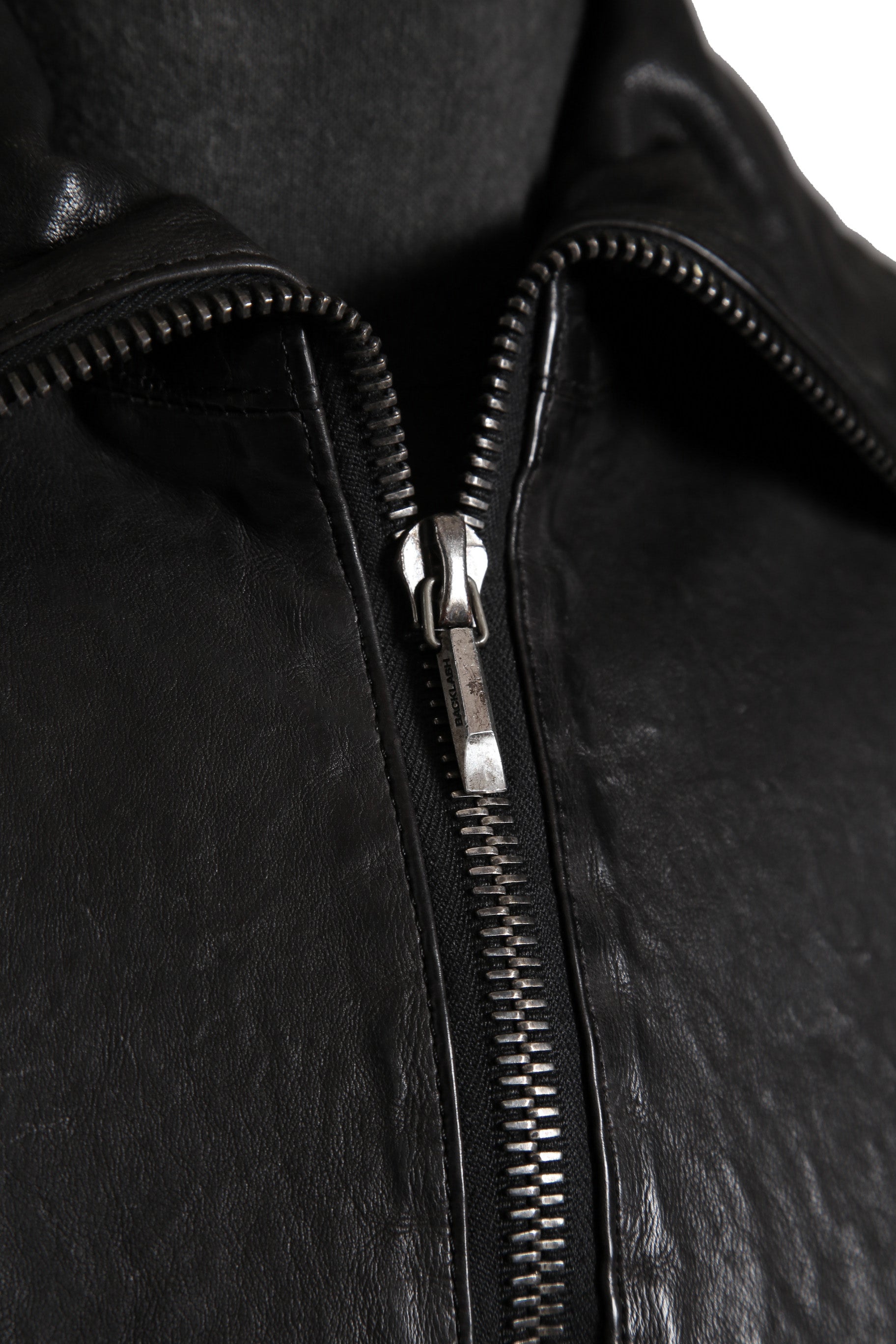 希少 新品 イサムカタヤマ バックラッシュ The LINE / イタリーカーフ 二段染め 襟付きブルゾン T-148 / size M (BLACK)