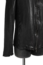 希少 新品 イサムカタヤマ バックラッシュ The LINE / イタリーカーフ 二段染め 襟付きブルゾン T-148 / size M (BLACK)