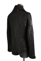 希少 新品 イサムカタヤマ バックラッシュ The LINE / イタリーカーフ 二段染め 襟付きブルゾン T-148 / size M (BLACK)