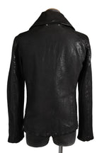 希少 新品 イサムカタヤマ バックラッシュ The LINE / イタリーカーフ 二段染め 襟付きブルゾン T-148 / size M (BLACK)