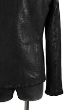 希少 新品 イサムカタヤマ バックラッシュ The LINE / イタリーカーフ 二段染め 襟付きブルゾン T-148 / size M (BLACK)