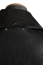 希少 新品 イサムカタヤマ バックラッシュ The LINE / イタリーカーフ 二段染め 襟付きブルゾン T-148 / size M (BLACK)