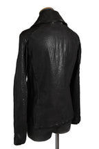 希少 新品 イサムカタヤマ バックラッシュ The LINE / イタリーカーフ 二段染め 襟付きブルゾン T-148 / size M (BLACK)