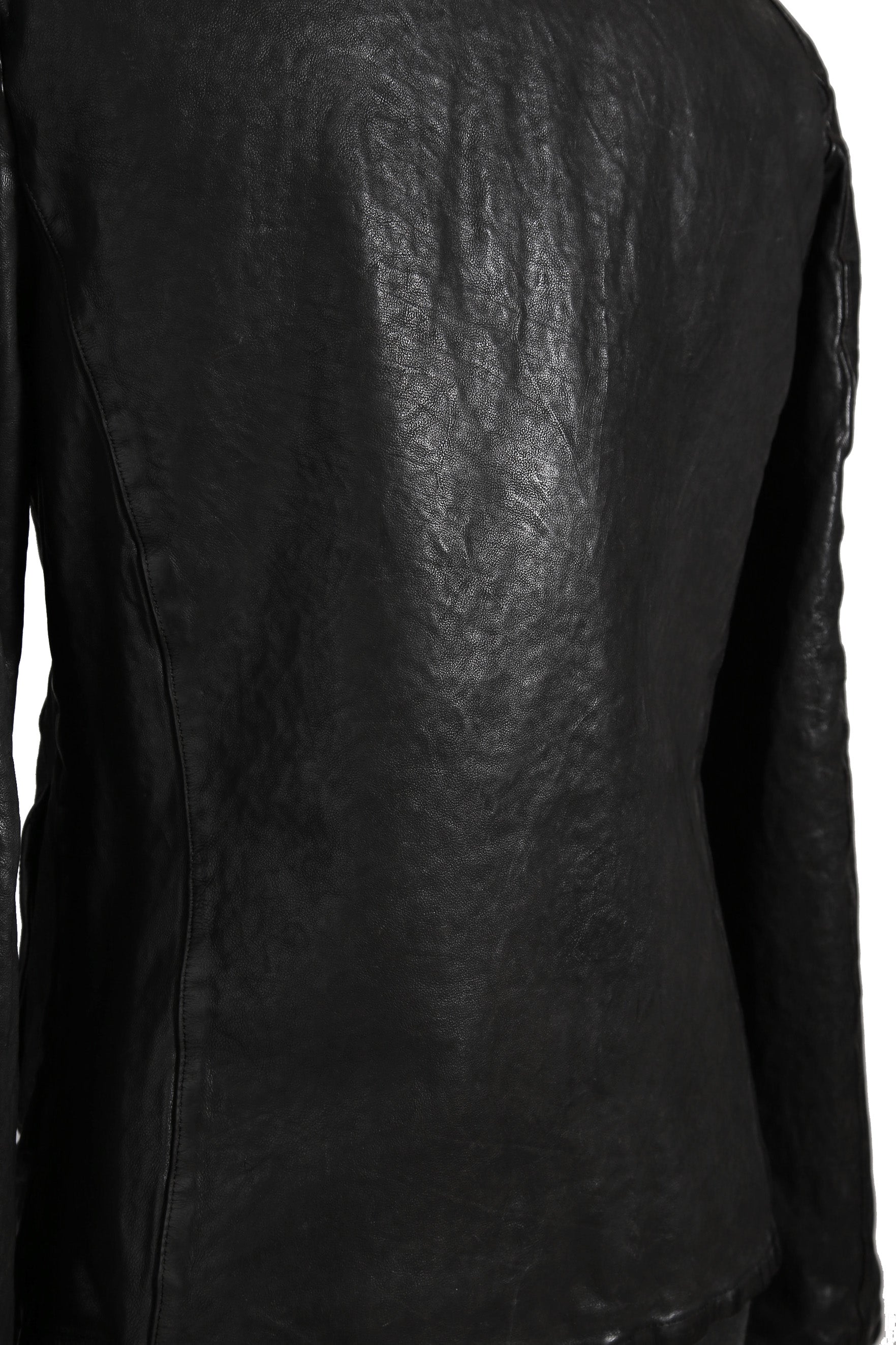 希少 新品 イサムカタヤマ バックラッシュ The LINE / イタリーカーフ 二段染め 襟付きブルゾン T-148 / size M (BLACK)