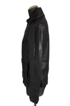 希少 新品 イサムカタヤマ バックラッシュ The LINE / イタリーカーフ 二段染め 襟付きブルゾン T-148 / size M (BLACK)