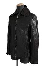 希少 新品 イサムカタヤマ バックラッシュ The LINE / イタリーカーフ 二段染め 襟付きブルゾン T-148 / size M (BLACK)