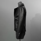 m.a+ エムエークロス / 23SS 美品 Silver Crosses Sleeve Diagonal Zip Biker Jacket / J1/S+/SY1.0 / GUIDI CALF / レザー ジャケット / size 48 (BLACK) maurizio amadei