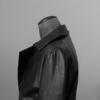 m.a+ エムエークロス / 23SS 美品 Silver Crosses Sleeve Diagonal Zip Biker Jacket / J1/S+/SY1.0 / GUIDI CALF / レザー ジャケット / size 48 (BLACK) maurizio amadei