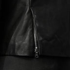 m.a+ エムエークロス / 23SS 美品 Silver Crosses Sleeve Diagonal Zip Biker Jacket / J1/S+/SY1.0 / GUIDI CALF / レザー ジャケット / size 48 (BLACK) maurizio amadei