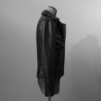 m.a+ エムエークロス / 23SS 美品 Silver Crosses Sleeve Diagonal Zip Biker Jacket / J1/S+/SY1.0 / GUIDI CALF / レザー ジャケット / size 48 (BLACK) maurizio amadei