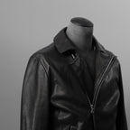 m.a+ エムエークロス / 23SS 美品 Silver Crosses Sleeve Diagonal Zip Biker Jacket / J1/S+/SY1.0 / GUIDI CALF / レザー ジャケット / size 48 (BLACK) maurizio amadei