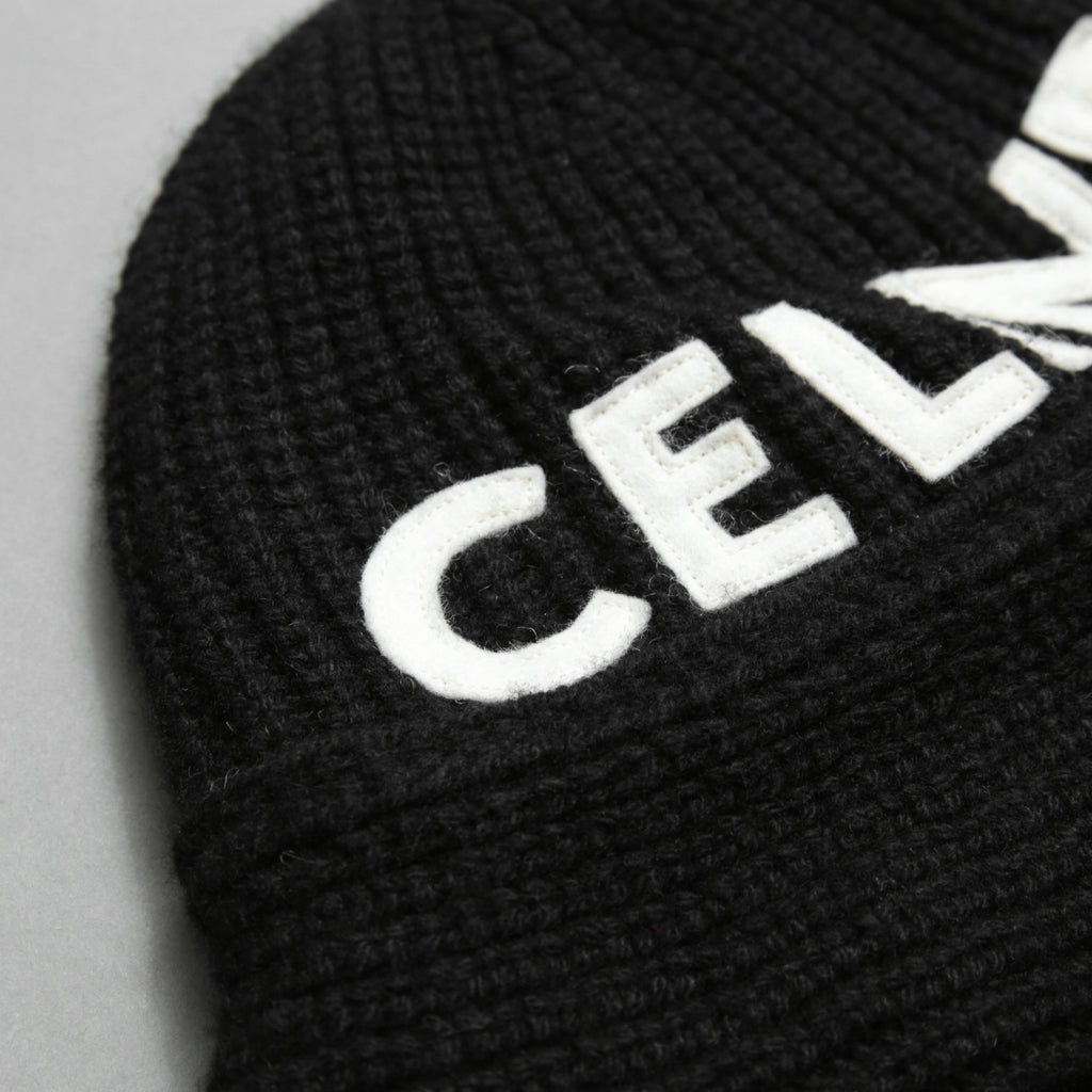 新品 CELINE セリーヌ / シームレス カシミア クロシェハット / バケットハット / 2A47T384D / one size (BLACK)