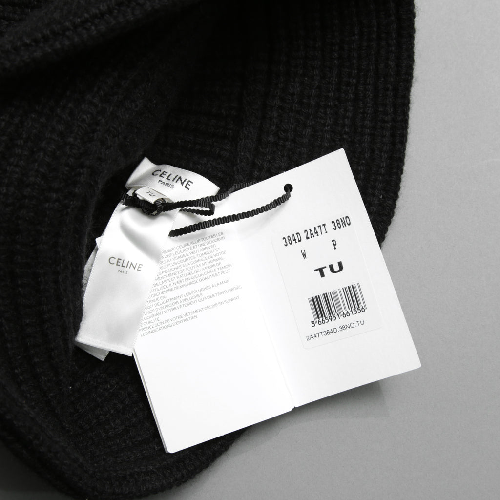 新品 CELINE セリーヌ / シームレス カシミア クロシェハット / バケットハット / 2A47T384D / one size (BLACK)