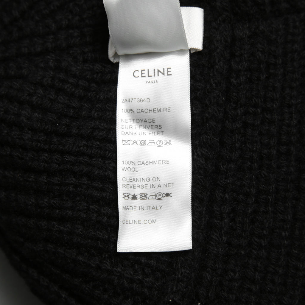 新品 CELINE セリーヌ / シームレス カシミア クロシェハット / バケットハット / 2A47T384D / one size (BLACK)