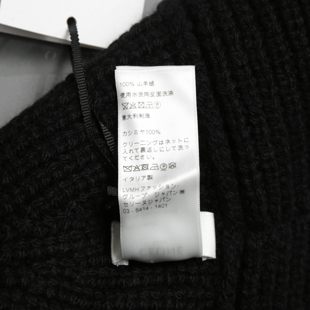 新品 CELINE セリーヌ / シームレス カシミア クロシェハット / バケットハット / 2A47T384D / one size (BLACK)