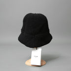 新品 CELINE セリーヌ / シームレス カシミア クロシェハット / バケットハット / 2A47T384D / one size (BLACK)